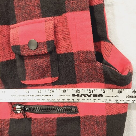 Mulberry Street Baffalo Plaid Vest Shacket Mens XL Gorpcore Outdoor Work Dad - Picture 8 of 9